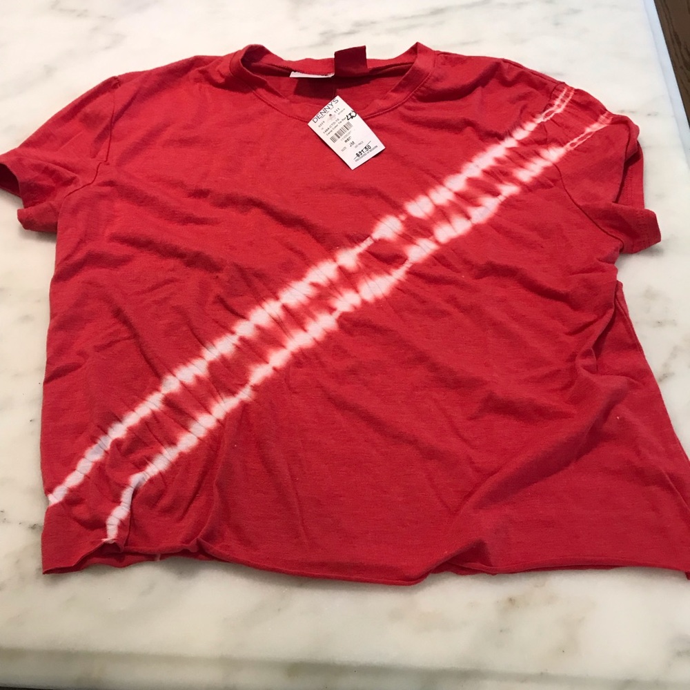 Red tie die T-shirt